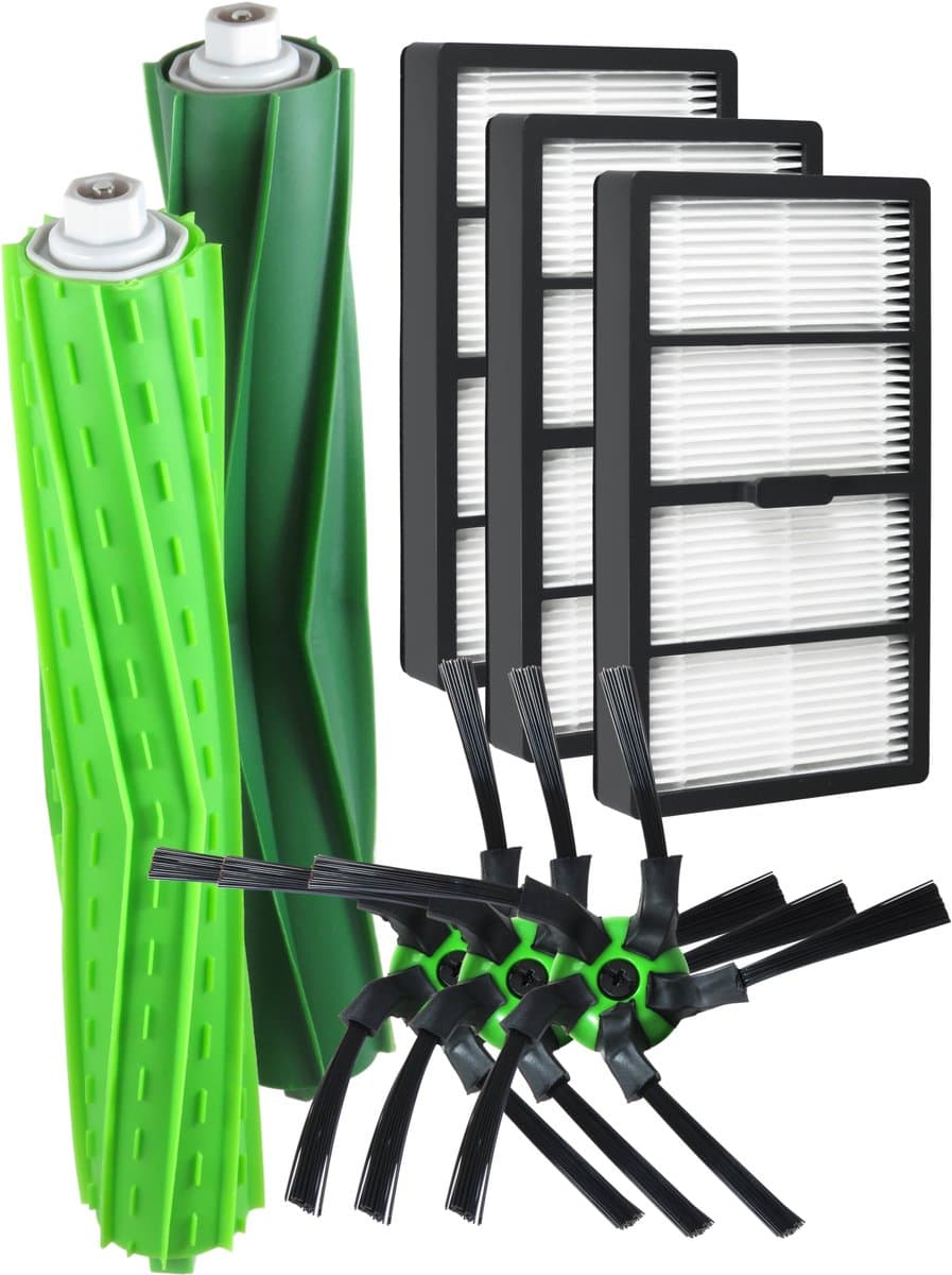 Dparts vervangingsset geschikt voor iRobot Roomba - voor S9 en S9+ - 3x HEPA filter - 3x zijborstel - 2x rubberen borstels - robotstofzuiger onderdelen - vervangkit - nr. 4655986 — afbeelding 1