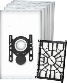 10x Dparts G-ALL stofzuigerzakken en 1 motorfilter geschikt voor Siemens Synchropower - stofzuigzakken en filter - stofzuigerfilter - nr. 00579421 - VZ41FGALL - BBZ41FGALL — thumbnail 1
