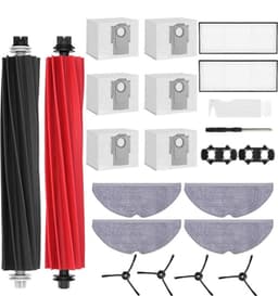 PolkaHome accessoireset geschikt voor Roborock S8 Pro Ultra stofzuiger, reserveonderdelen bevat 2 hoofdborstels, 4 stofzakken, 4 zijborstels, 4 filters, 4 reinigingsdoekjes, robotstofzuigeraccessoireset voor S8 Pro UItra reserveonderdelen — thumbnail 1