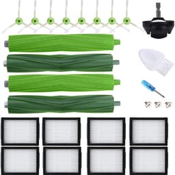 iRobot Roomba i7 i7+ E5 E6 vervangende onderdelen - Roomba i/e-serie vervangende accessoireset - 4 rubberen borstels, 8 HEPA-filters, 8 zijborstels — thumbnail 1