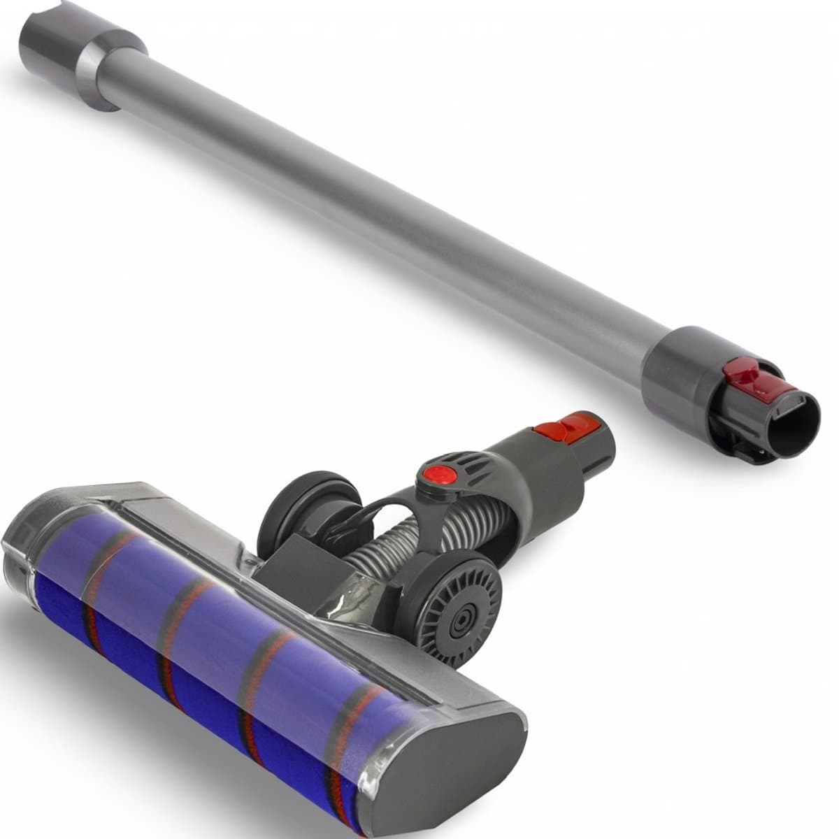 DEGG® - Accessoires set - Geschikt voor Dyson - Turboborstel + Steel/Zuigbuis (zilver) - Passend op: V7, V8, V10, V11 en V15 - Premium Kwaliteit — afbeelding 1