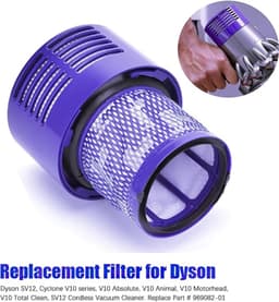 2Pack V10 Filter voor Dyson - Vervangingsfilter voor V10 Cyclone, Absolute, Animal, Motorhead, Total Clean en SV12 steelstofzuigers — thumbnail 2