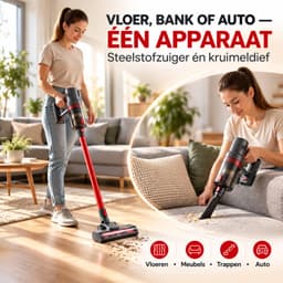 Steelstofzuiger V12 Draadloos 2-in-1 - Kruimeldief - Draadloze Stofzuiger - Vacuum Cleaner - Lichtgewicht met HEPA-filter — thumbnail 3