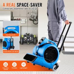 Production of Ideas Vloerblazer - Tapijtdrogerventilator - Luchtverplaatser Voor Het Drogen & Koelen - Compact - Blauw — thumbnail 5