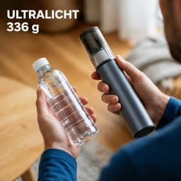 DPLUNIQ Handstofzuiger - Kruimeldief - Stofzuiger - Kruimelzuiger - Draadloos - Incl. Accessoires - 360° - Ultra licht - Grijs — thumbnail 5