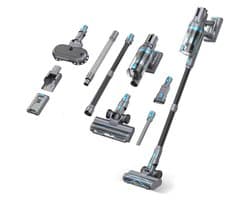 Kymo 2 in 1 Steelstofzuiger Draadloos met Dweilfunctie - 450W - 33kPa - Stofzuiger Zonder Zak - Draadloze Stofzuiger op Accu - Stofzuigen en Dweilen - Kruimeldief - Handstofzuiger - Snoerloze Stofzuiger - 62 Min Accu - 450W