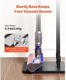 Tremeo Dyson Houder - Standaard - Stofzuiger ophangen - Geschikt voor veel modellen - Zonder boren - Opbergsysteem - Stevig — thumbnail 4