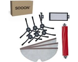 SQOON® vervangingsset geschikt voor Roborock Q7 serie robotstofzuiger - 12-delige onderhoudskit met HEPA filters, zijborstels, borstelrol en dweilpads