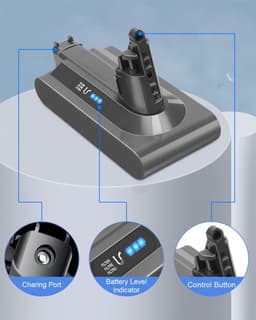 6000mAh Accu voor V10/SV12, 1 Filter Inbegrepen — thumbnail 3