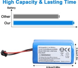 Stofzuigeraccu - 3400 mAh - 14,4 V - Li-Ion — thumbnail 2