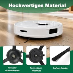 Zijborstels voor robotstofzuiger - 6 stuks - Zwart — thumbnail 5