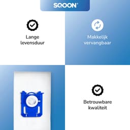 SQOON® Stofzuigerzakken - Geschikt voor AEG (VX8.2 Silence, VX7, VX6, GR201S, GR201M), Philips (3000 Series, Power Go, Performer) en Electrolux (Standard Bag, XXL130, Ergospace) - Hoogwaardige Kwaliteit! - 4 stuks — thumbnail 4