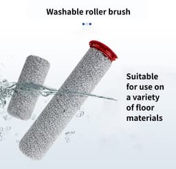 3 Stuks Wash roller set geschikt voor roborock A10 PLUS/Dyad Pro/Combo/A10ultar - Stofzuiger onderdeel - nat-en-droogzuiger onderdelen - stofzuiger paar voorrollen een achterrol - wasbaar toebehoren — thumbnail 4