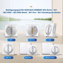 Allecto plus - Set van 8 herbruikbare reinigingspads voor raamreinigingsrobot - Microvezel-wisdoeken voor Ecovacs W2 PRO / W2 Pro Omni / W2 Omni — thumbnail 4