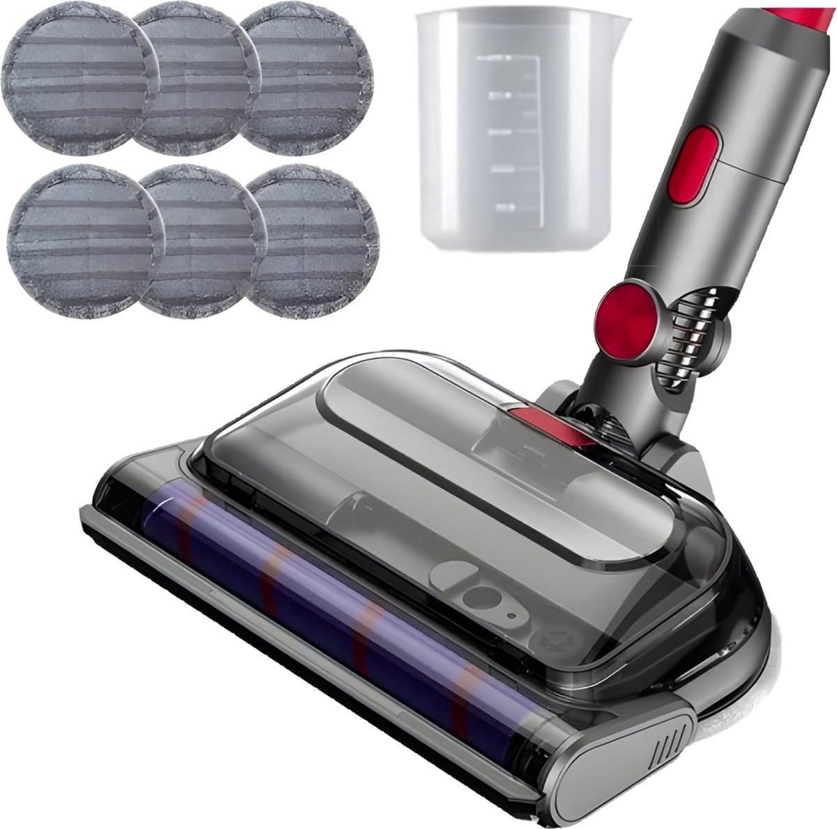 Somstyle Mop Dweil Met Zuigmond Geschikt Voor Dyson V7, V8, V10, V11, & V15 Steelstofzuiger - Stofzuiger Accessoires - Zwart — afbeelding 1