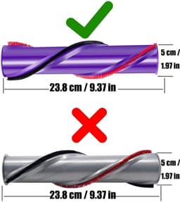 Vervangende Borstelrol - Brushbar - Brushroll - Roller Borstel - Geschikt voor Dyson V8 Draadloze Stofzuiger - Borstelrol - Scrollstrip - Reserveonderdelen - 50 mm — thumbnail 4