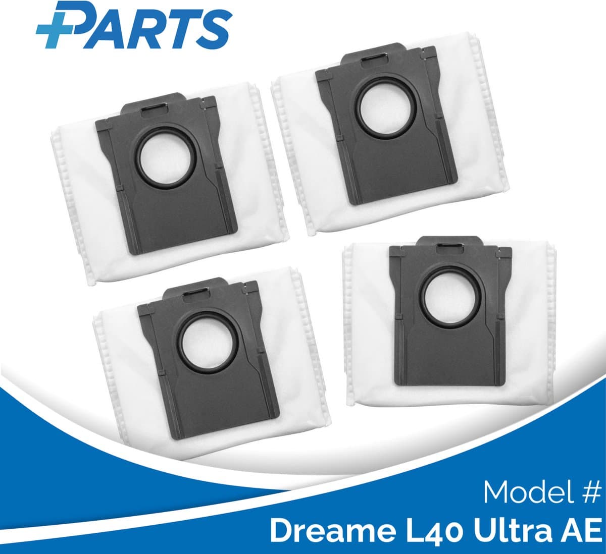 Dreame L40 Ultra AE Stofzakken (4 Stuks, Plus.Parts® alternatief voor RDB8) — afbeelding 1