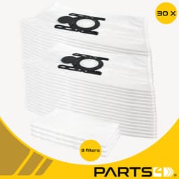30 Stofzuigerzakken PARTS4® geschikt voor Bosch / Siemens G ALL -incl. 3 filters- | Made in Europe | Passend in o.a. Free'e, Ergomaxx'x, In'genius, Serie 8, Serie 4, SI52, SI69, NR150+ — thumbnail 3