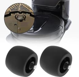 2 x Zwenkwielen - Bokwiel - Geschikt voor Shark IQ RV1001AE/RV2001AE stofzuiger - 3CM — thumbnail 1