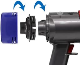 Reserve motor achterkap geschikt voor Dyson V7 V8 stofzuiger + achterfilterset — thumbnail 4