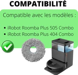 Veeg voor iRobot Roomba Plus 505 Combo / Roomba Plus 404 Combo [set 6] Herbruikbare wasbare dweil — thumbnail 4