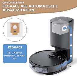 8 stuks stofzuigerzakken, accessoireset gescht voor Ecovacs Deebot N8 + / N8 Pro+ / OZMO T8+/ T8 AIVI+/ T9+ afzuigstation & Yeedi Vac Station Ecovacs stofzak reserveonderdelen. — thumbnail 5