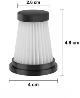 HEPA Filter - 10 Stuks - Geschikt voor Moosoo K12 K12 PRO K13 - Stofzuigerfilter - Stofzuiger Accessoires - Vervanging Filter - Voor Handheld Draadloze Stofzuiger - Met Filterborstel — thumbnail 2