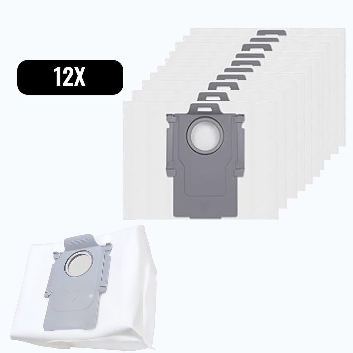 12x Stofzuigerzakken geschikt voor Roborock Q5+, Q7+ en Q7 Max+, S7 MaxV Ultra, S7 Pro Ultra, Q8+ max en pro, S8+ S8 Pro Ultra stofzakken zakken zuigstation - StrongFlow — afbeelding 1
