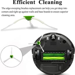 8 Stuks Zijborstel geschikt voor iRobot Roomba 'e' 'i' 'j' series - borstel vervangingsset robotstofzuiger - i2 - i3 i3+ - i4 i4+ - i6 i6+ - i7 i7+ - i7plus - i8+ - J7+ - E5 E6 E7 - Stofzuiger onderdeel - Zijborstel — thumbnail 2