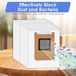 10-pack Stofzuigerzakken geschikt voor Eufy Omni E28/E25/E35 robotstofzuiger - Stofzuigerzakken - Vervangende stofzakken E25 - Stofzuigerzakken met grote capaciteit - Stofzuigerzakken — thumbnail 5