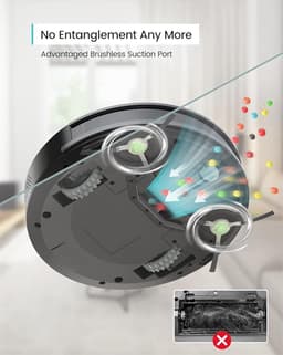 Lefant - Robotstofzuiger Met Dweilfunctie - Robotstofzuiger Met Laadstation - Alexa Stem Besturing - Robotstofzuiger Huisdieren - Stille Schoonmaak - 6 Schoonmaak Standen — thumbnail 4
