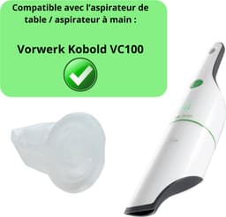 Filter voor Vorwerk Kobold VC100 VC 100 [Pack 3] Vervangingsfilter Handstofzuiger tafelstofzuiger — thumbnail 4