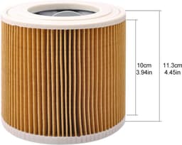 2x Patroonfilter geschikt voor Kärcher WD1, WD2, WD3 en A series - Vervanging van origineel 6.414-552.0 - Filter — thumbnail 4