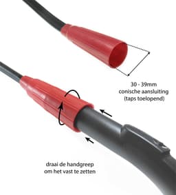 Dparts stofzuiger radiatorborstel - 63cm lang - extra flexibel - zuigmond - kierenzuiger opzetstuk met borstel - voor radiator reinigen schoonmaken — thumbnail 2