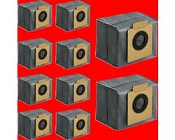 Set van 10 accessoires geschikt voor Eufy robotstofzuigers: stofzuigerzakken compatibel met Eufy X8 Pro en X10 Pro Omni. Stofzakken met 4 lagen en een grote capaciteit voor efficiënte en langdurige schoonmaakprestaties.