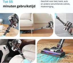 White-Label® Stofzuiger Zonder Zak - Steelstofzuiger Draadloos - Steelstofzuigers - Stofzuigers - Vacuum Cleaner - Grijs — thumbnail 2
