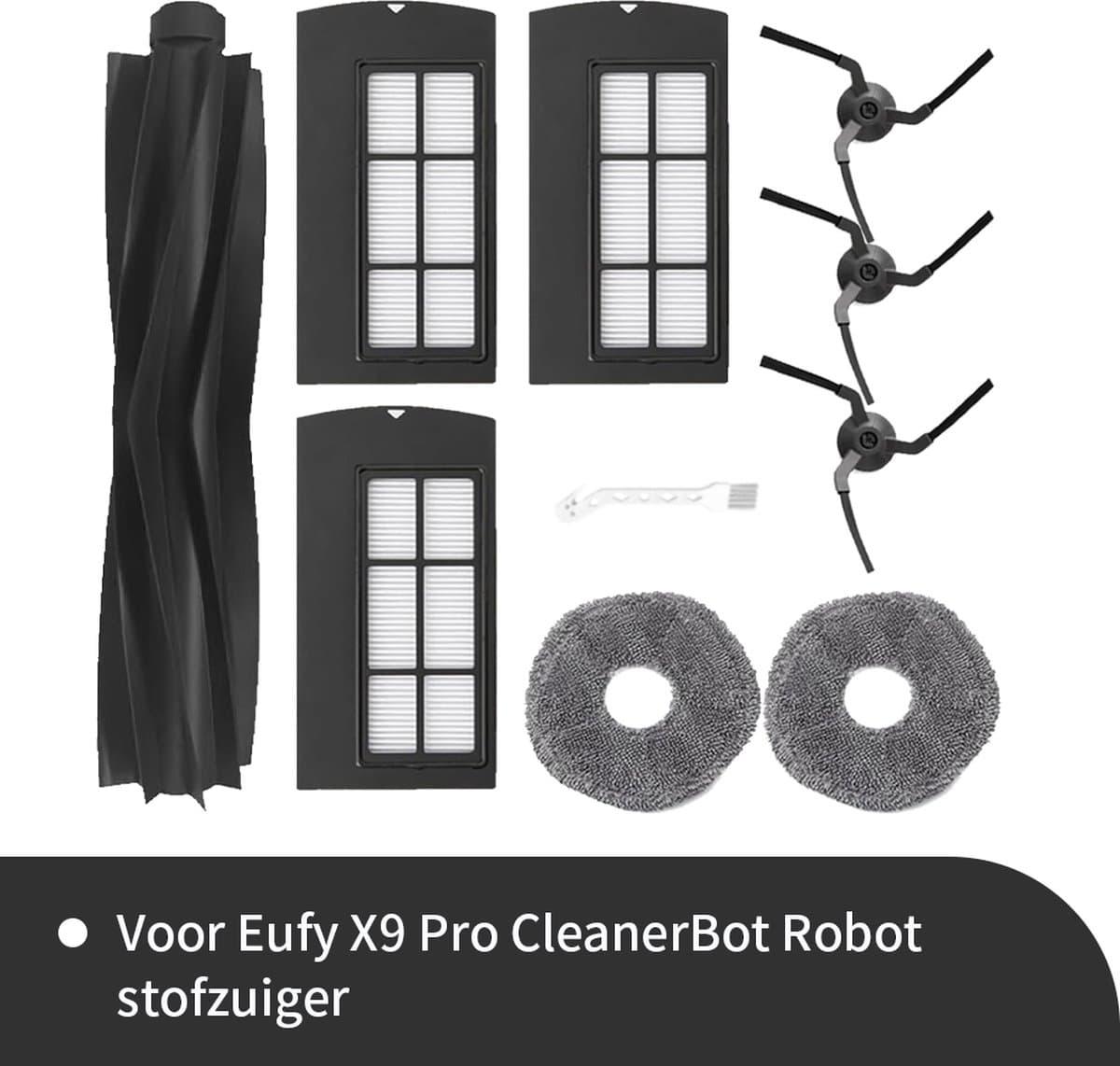 Onderdelen geschikt voor de Eufy X9 Pro robotstofzuiger van Replacements - 10-delig — afbeelding 1