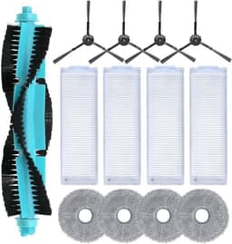 Vervangaccessoireset geschikt voor Conga 11090 Robotstofzuigers - 1 Draaiende borstel, 4 HEPA-filters, 4 Zijkappen, 4 Dweildoeken — thumbnail 1