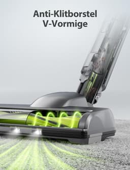 26Kpa Draadloze Steelstofzuiger met Borstelloze Motor - 40Min Afneembare Batterij - LED Display - 6 in 1 Lichtgewicht Stofzuiger voor Huisdierhaar - Tapijt Auto Vloer — thumbnail 4