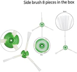 21-pack vervangende onderdelen geschikt voor iRobot Roomba accessoires E5, E6, E7, i7, i7+ / Plus IE serie: Hoog rendement filter multi-oppervlakte rubberen borstel roller hervulling — thumbnail 2