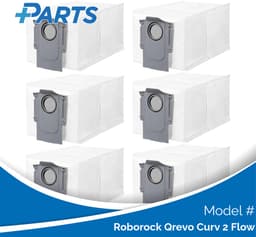 Roborock Qrevo Curv 2 Flow Stofzakken (6 Stuks, Plus.Parts® alternatief voor 8.02.0239) — thumbnail 1