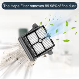 10 stuks HEPA Filters - geschikt voor Tineco FLOOR ONE S7 PRO - FLOOR ONE S6 - FLOOR ONE SWITCH S6 - FLOOR ONE SWITCH S7 - FLOOR ONE S7 COMBO - FLOOR ONE S7 FLASHDRY Stretch draadloze stofzuiger - Vervanging Accessoires - met reinigingsborstel — thumbnail 4