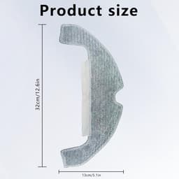 Wisserdoeken Geschikt voor DREAME D10 Plus Gen 2 / D10s plus / D9 PLUS robotstofzuigeraccessoires, D10 Plus Gen 2 accessoires, 8 dweilpads, herbruikbaar en wasbaar, reservedoek, accessoires — thumbnail 3
