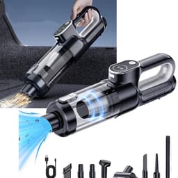 EAFC Kruimeldief snoerloos - Handstofzuiger oplaadbaar - LED verlichting - LED-scherm - Auto stofzuiger - Zwart — thumbnail 4