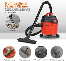 800 W nat- en droogzuiger met 10 liter capaciteit voor efficiënt reinigen — thumbnail 5