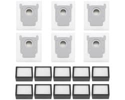 10x filters en 6x Stofzuigerzakken accessoires set geschikt voor iRobot Roomba I7+, I7, I3, I3+, J7, J7+, S9, S9+