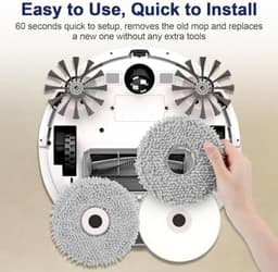 PromoHome 10 stuks microvezel mop pads Geschikt voor Dreame L10s Ultra / L10 Ultra / L20 Ultra / L10s Pro Ultra Heat / X40 Ultra en Xiaomi X10+ / X20+ — thumbnail 5