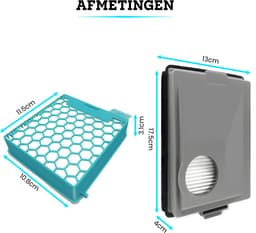 Somstyle Actieve HEPA Filter Set Geschikt voor Miele Boost CX1 - 2 Stuks - Vervangbaar - Stofzuiger onderdelen — thumbnail 2