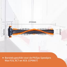 Replacements® – Set van 4 borstelrollen voor Philips SpeedPro Max | vervangt CP0667/01 | geschikt voor FC6904, XC8349, XC8347, XC8147, XC8149 — thumbnail 4