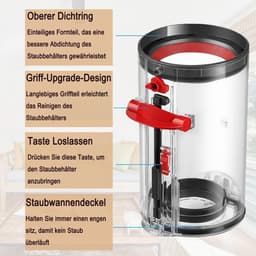 Stofreservoirs voor Geschikt voor Dyson V11 en V15 stofzuigers, reserveonderdelen voor geschikte SV14, SV15 en SV22 stofreservoirs, stofzuigeraccessoires, stofreservoirs, complete stofreservoirs. — thumbnail 2